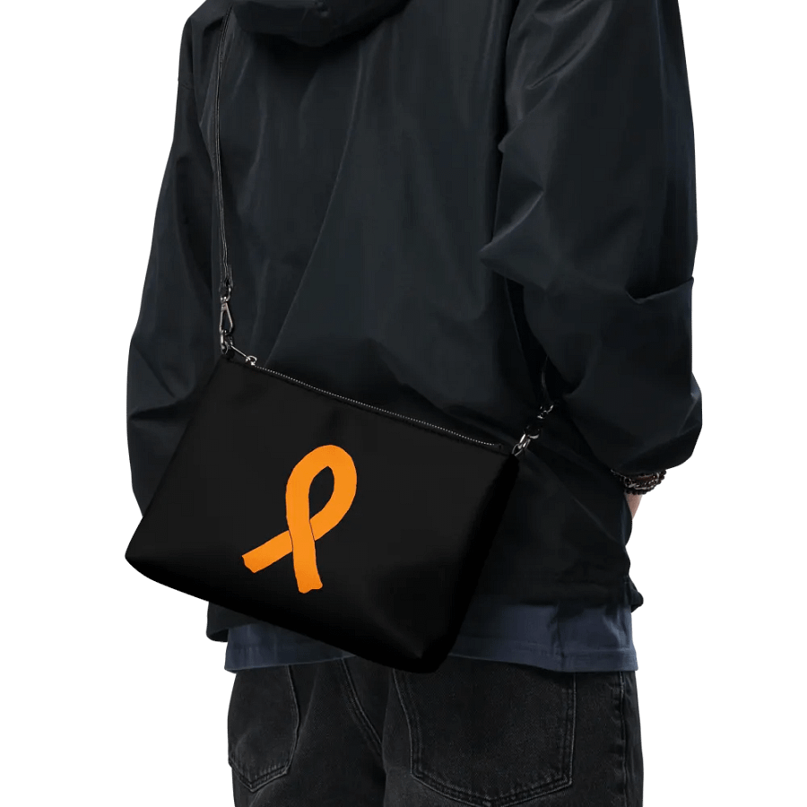 Crossbody Bag - Black - Cancer Awareness Orange Ribbon product image (9)