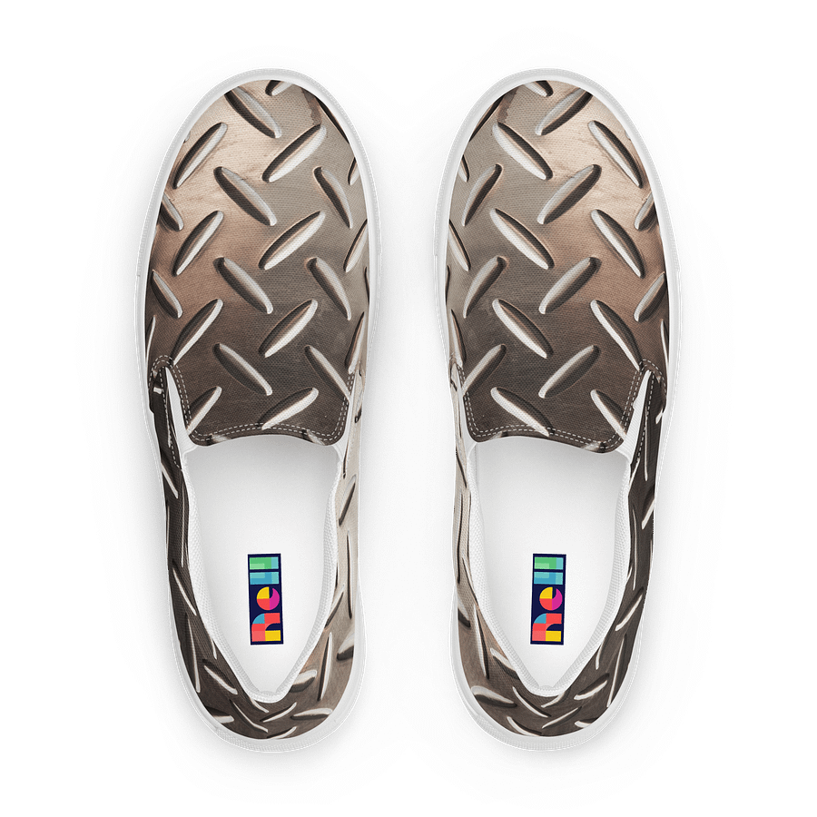 Industrial Chic Diamond Plate Slip-On Shoes product image (1)