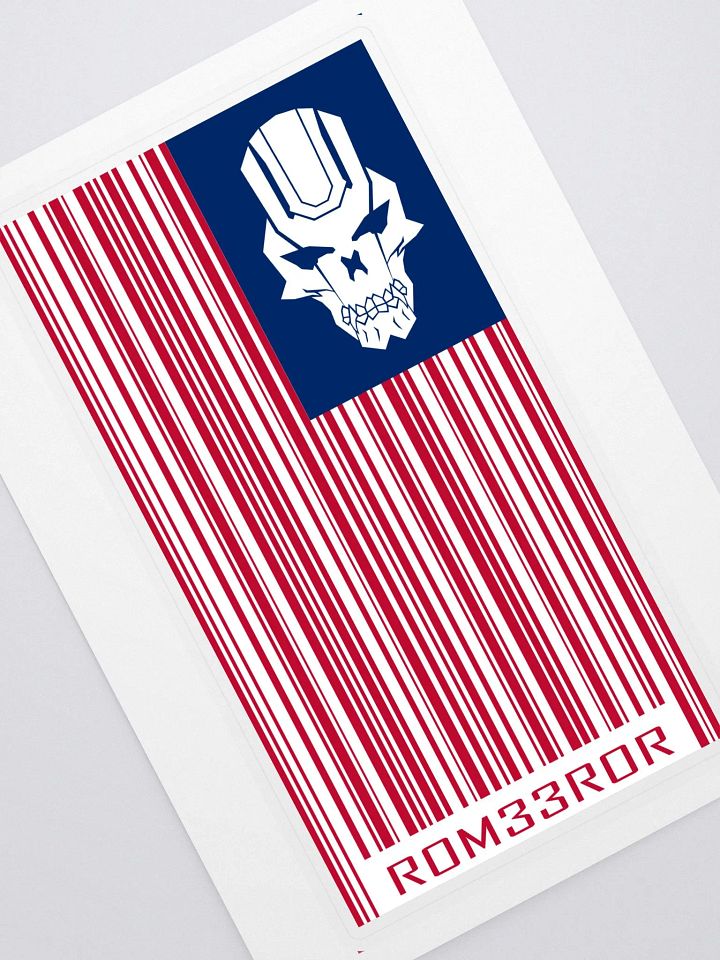 American Flag ROM33ROR Barcode Sticker product image (1)