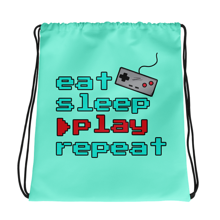 Gym Bag | "eat sleep play repeat" türkis product image (1)