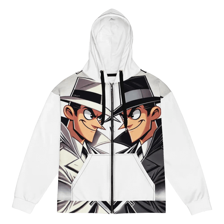Dual Spy Zip-Up Hoodie - V1 – Bold All-Over Design product image (1)