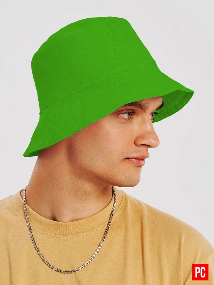 Plain Color Kelly Green Bucket Hat product image (2)