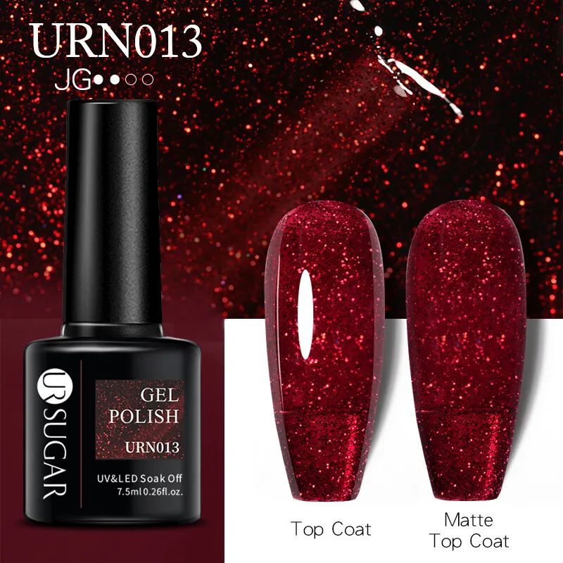 UR SUGAR Christmas Purple Gel Nail Polish Sequins UV LED Matte Varnish Base Top product image (6)