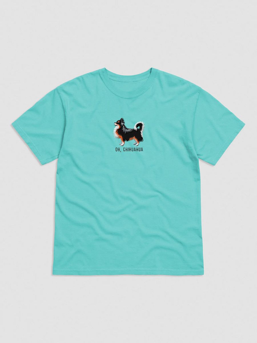 Oh, Chihuahua T-Shirt(Embroidered) of a Longhaired Chihuahua(Tricolor) product image (25)