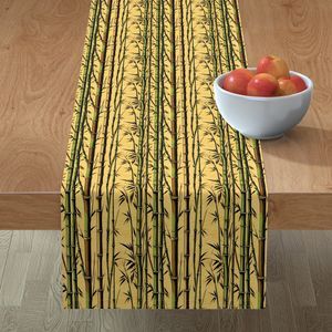 Seamless Pattern - Bamboo in Green and Brown on Yellow product image (8)