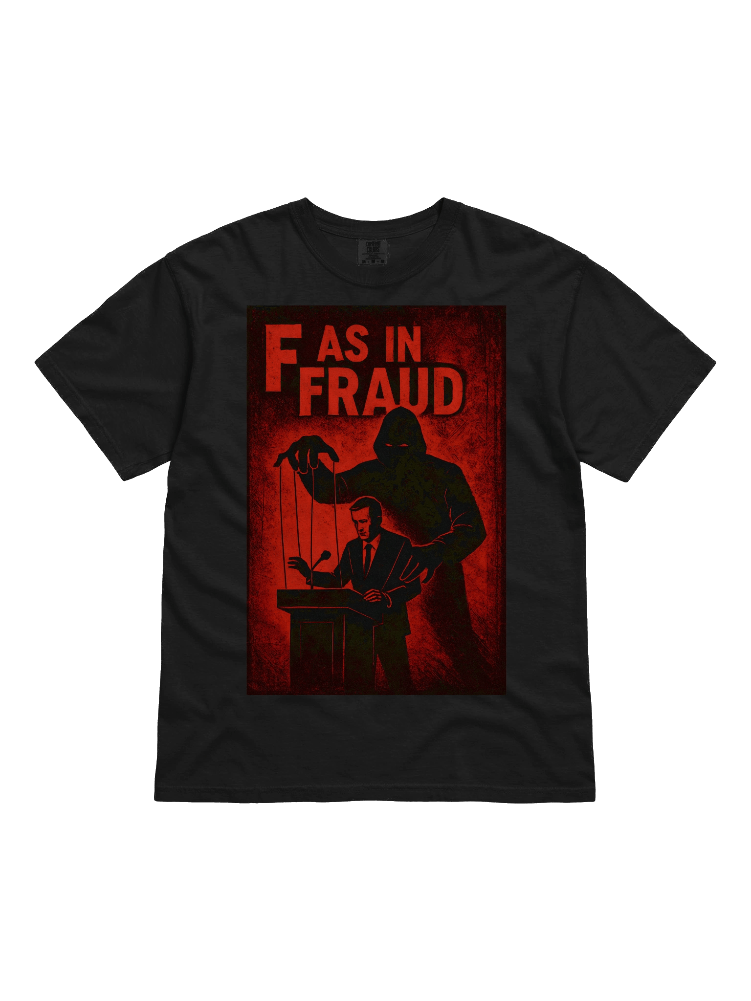 F as in fraud comfort colors garment-dyed heavyweight t-shirt by dark alphabet product image (4)