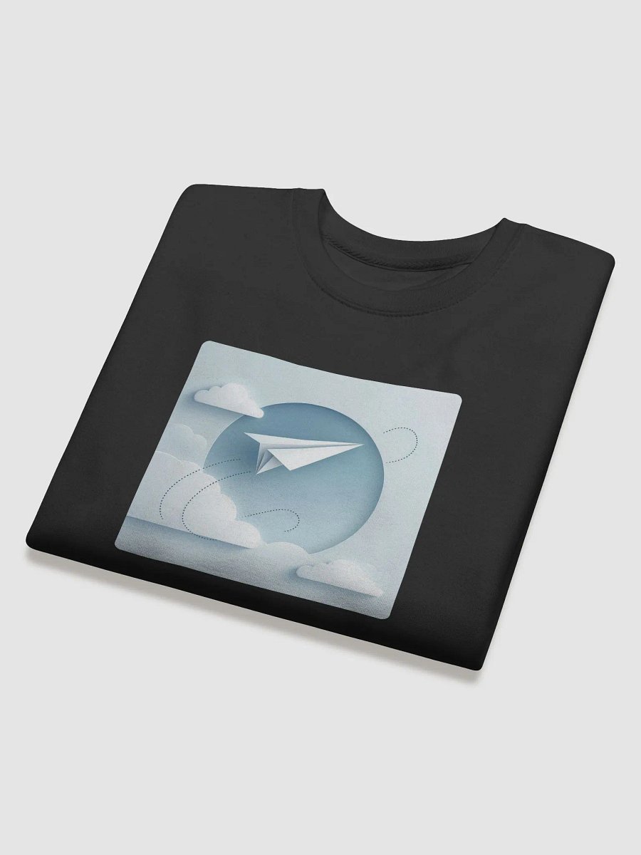 Skyward Soar Cotton Sweatshirt | AI design paper airplane product image (4)