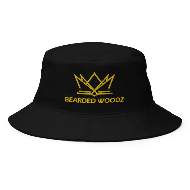 Bearded Woodz Black Bucket Hat (Gold Embroidery) product image (1)