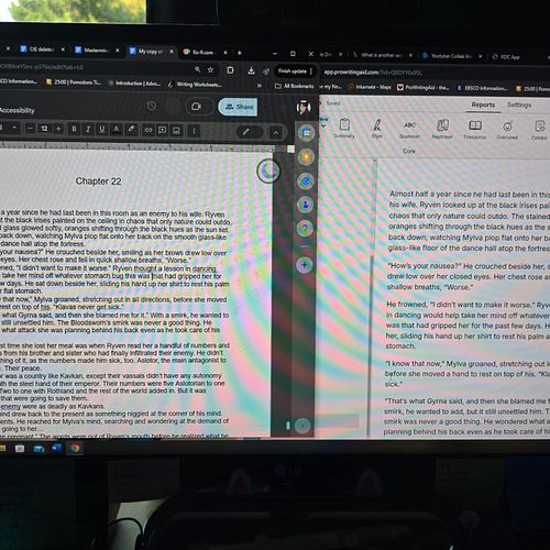 Last chapter to do the final round of edits on. Wooo! Get it done! After this, formatting and publishing. 

Stay away sinus m...