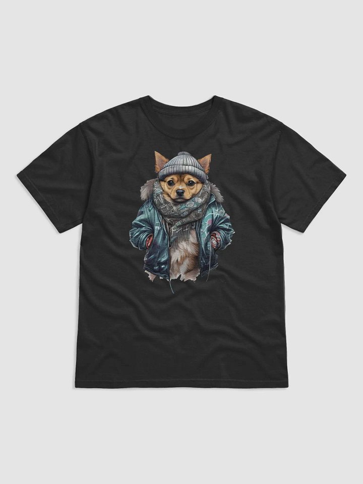 Chihuahua dog wearing a leather jacket and hat product image (1)