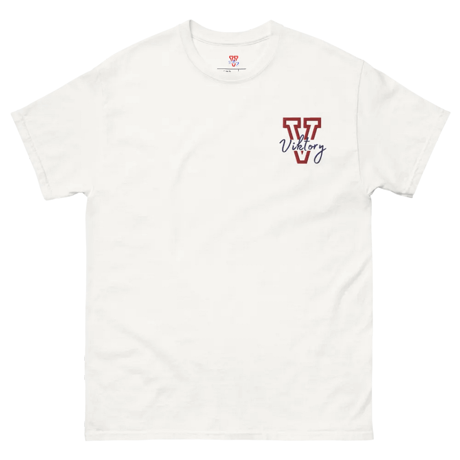 Adult Shirt White (red & blue logo) product image (2)