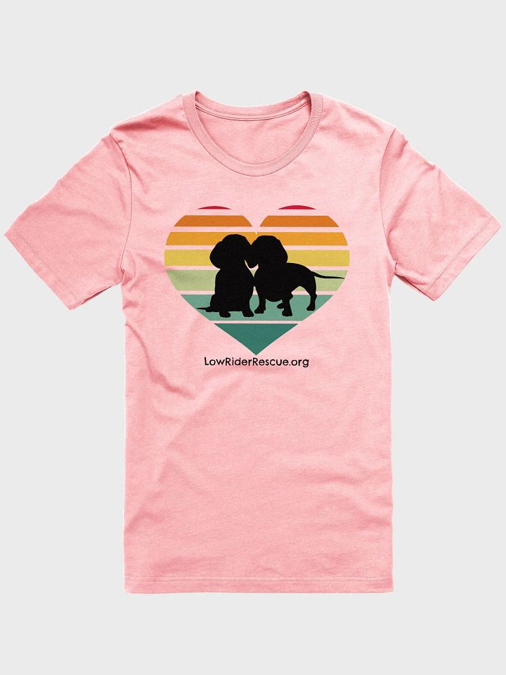 Double Dachshund Sunset Heart Supersoft Unisex T product image (6)