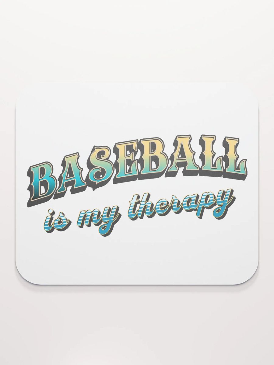 Baseball Is My Therapy Bliss Mouse Pad product image (2)