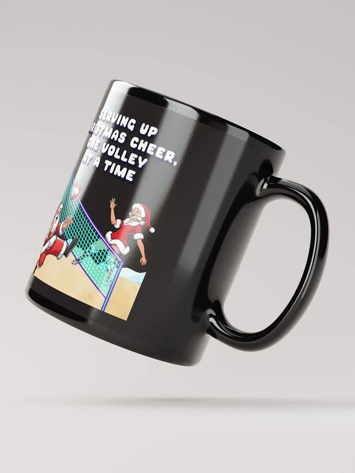 Serving Up Christmas Cheer, One Volley At A Time Black Mug product image (3)