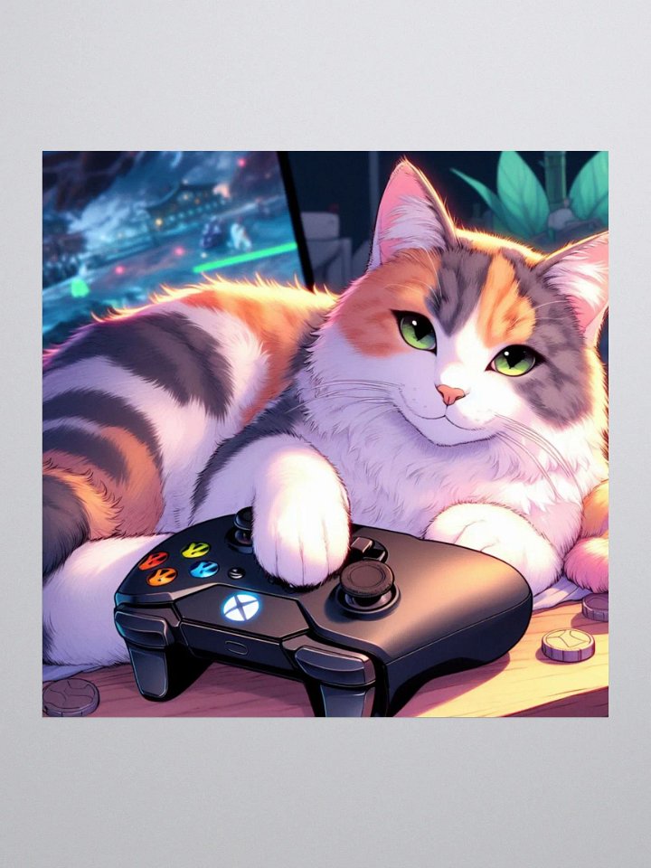 Game Cat Kiss Cut Stickers product image (1)
