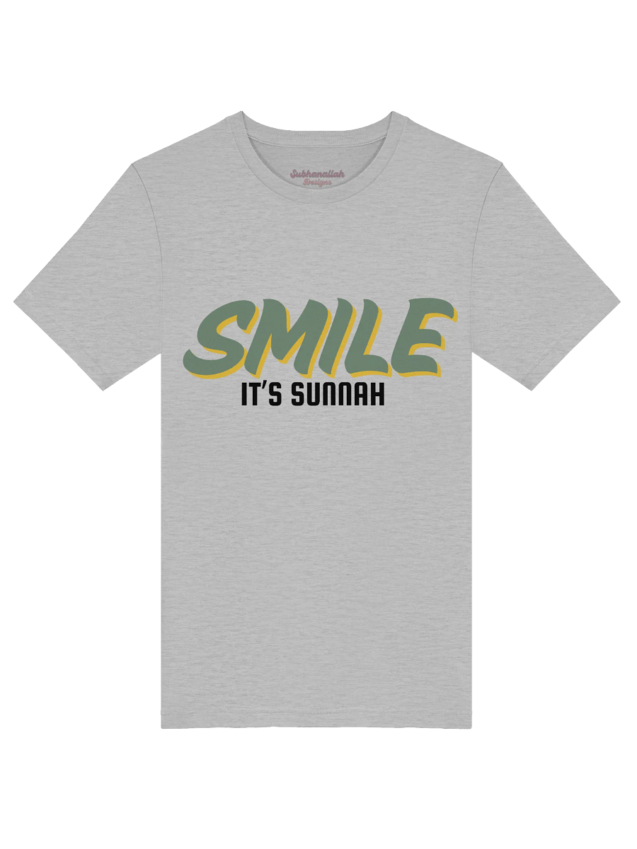 Light "Smile It's Sunnah" T-Shirt in Muted Olive product image (11)