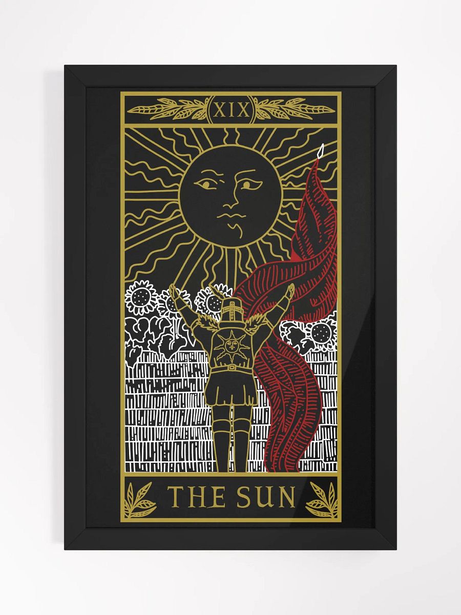 Praise The Sun Tarot Card Framed Print 12x18 product image (1)