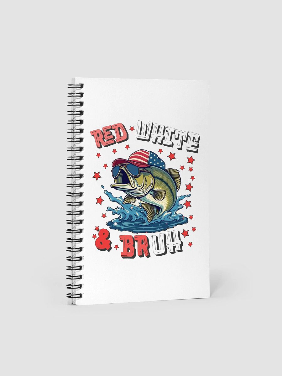 Red White And Bruh Fishing Spiral Notebook product image (2)
