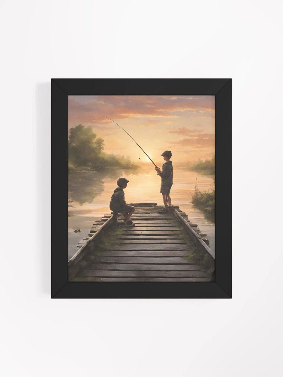Buddies at Sunrise Fishing Framed Poster product image (25)