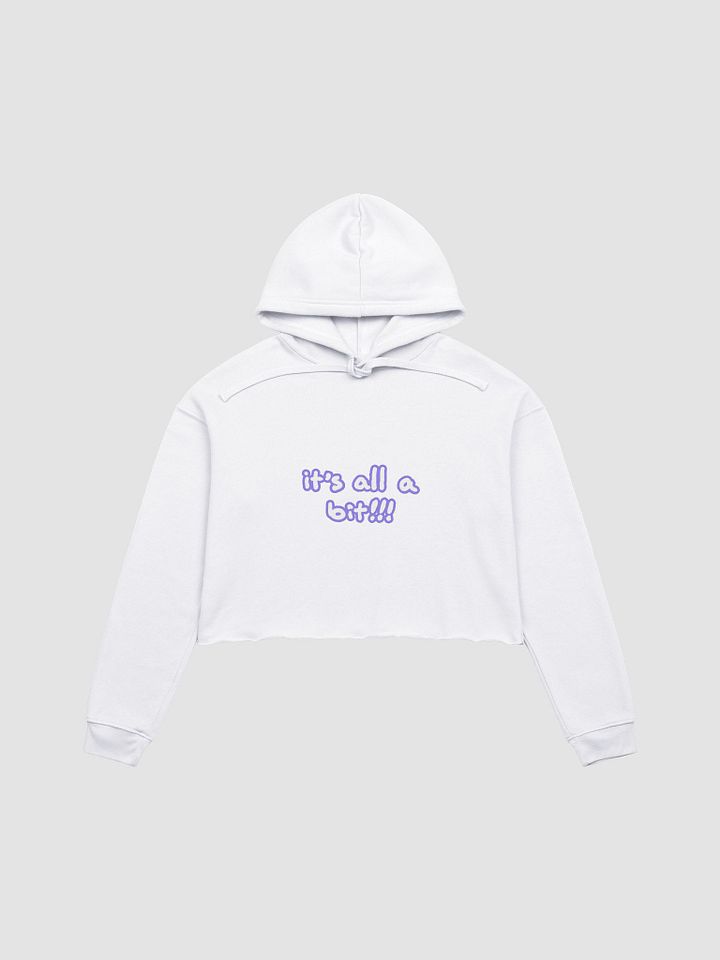 “It’s all a bit!!!” (lined design, #9081ED) fleece cropped hoodie product image (30)