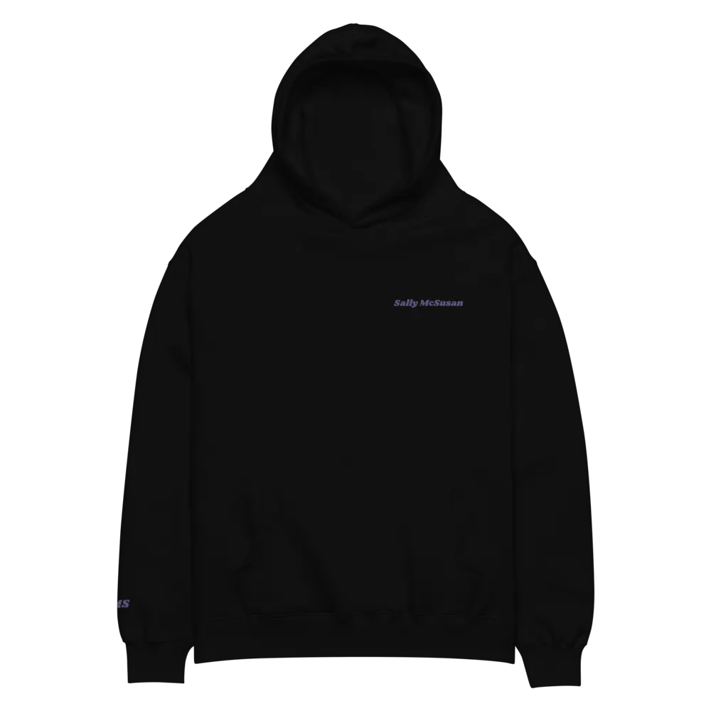 Embroidered SMS Hoodie - Purple product image (3)
