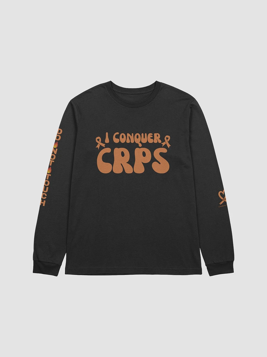 Bold 'I Conquer CRPS' Do Not Touch RIGHT Arm 'Supersoft' Long Sleeve Shirt (Unisex) product image (3)