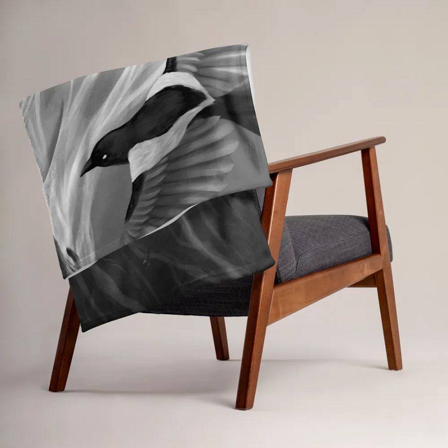 The Magpie Tree Throw Blanket product image (2)