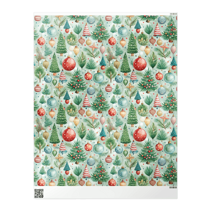 Cheery Christmas Trees Wrapping Paper product image (2)