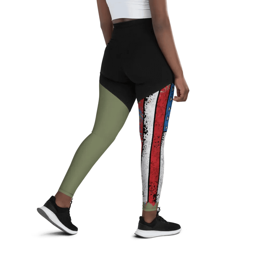 Stars & Stripes Splatter Split leggings product image (12)