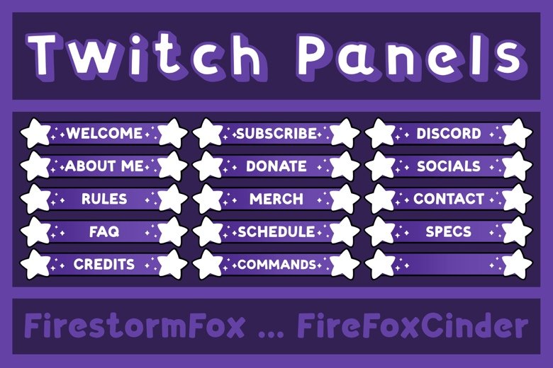 Starry Twitch Panels - Violet product image (1)