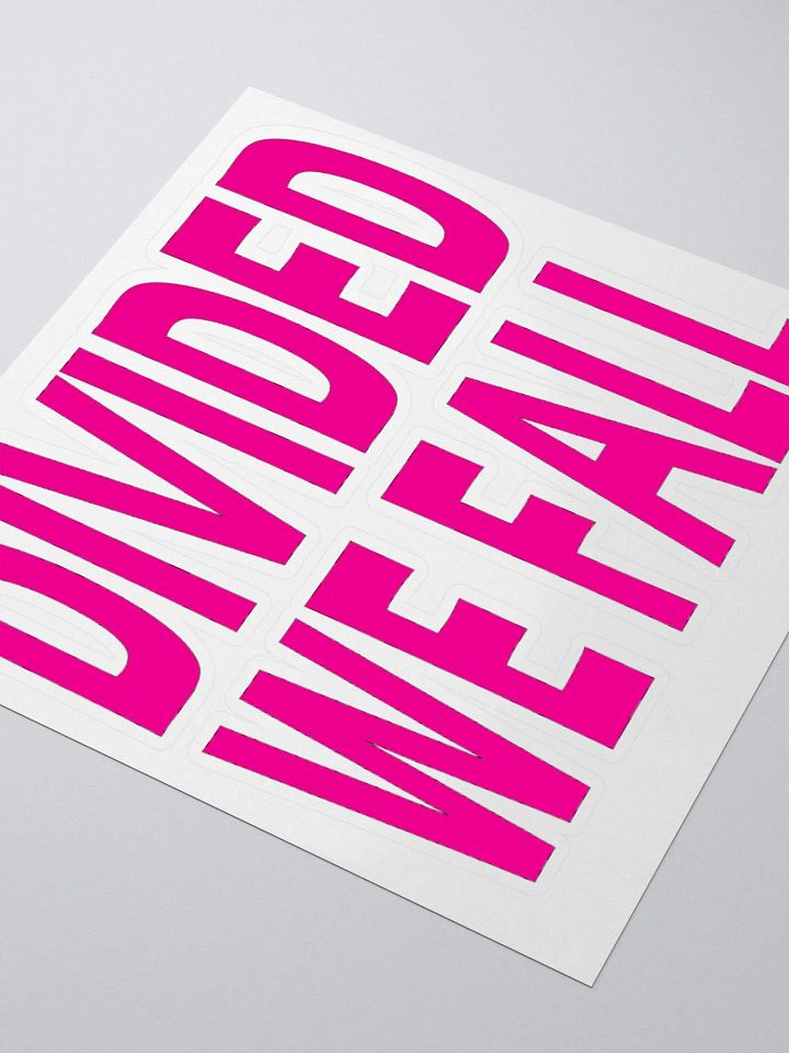 Divided We Fall - Pink - Kiss Cut Stickers product image (1)