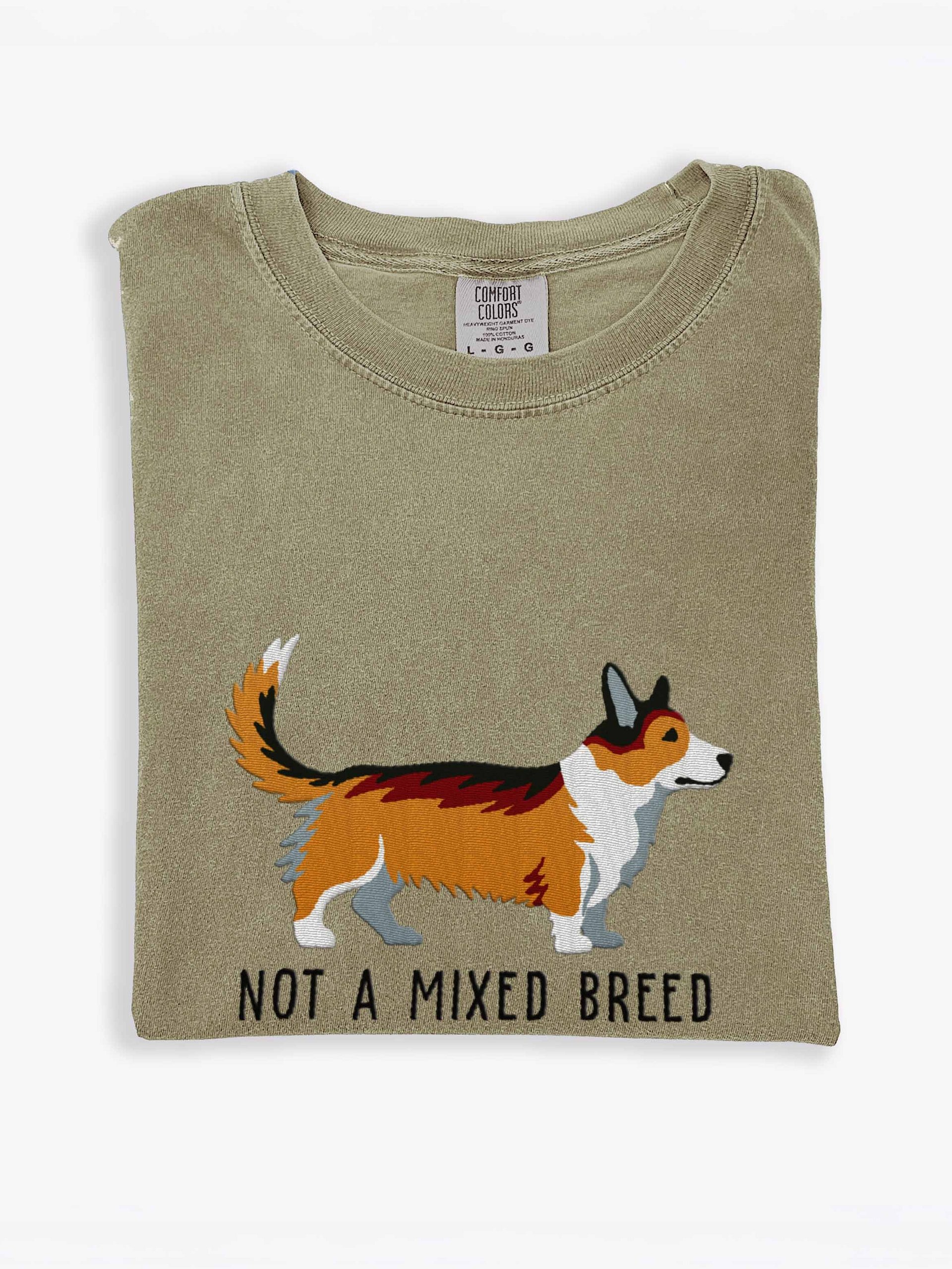 Not a Mixed Breed T-Shirt(Embroidered) of a Cardigan Welsh Corgi(Sable) product image (1)
