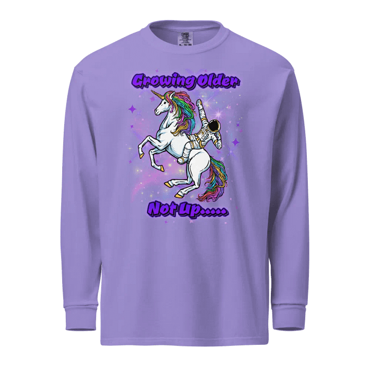 Galactic Unicorn Birthday Adventure heavyweight long sleeve tee product image (1)