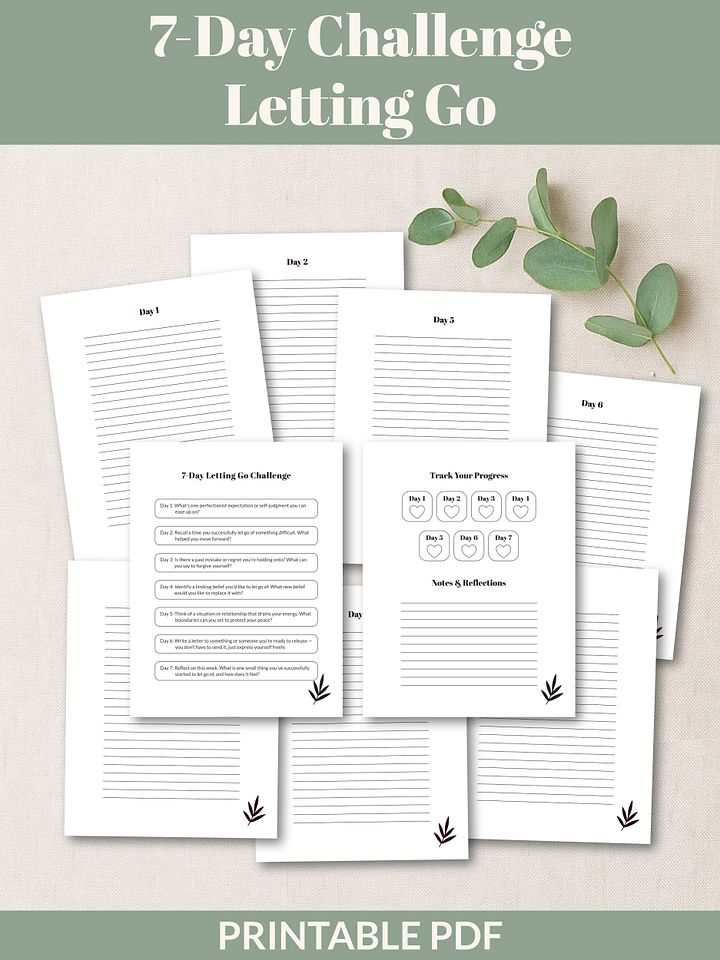 7-Day Letting Go Challenge Printable product image (2)