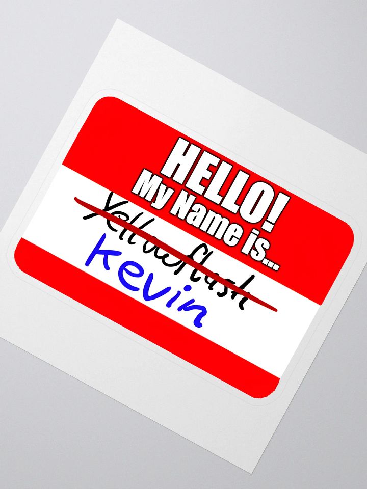Hello My Name Is Kevin Sticker product image (2)