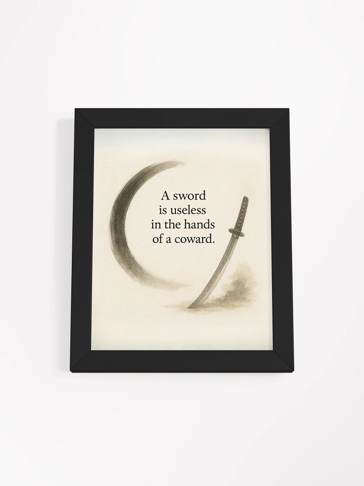 "A Sword Is Useless in the Hands of a Coward" — Nichiren Buddhism Wall Art for Courage and Faith product image (7)