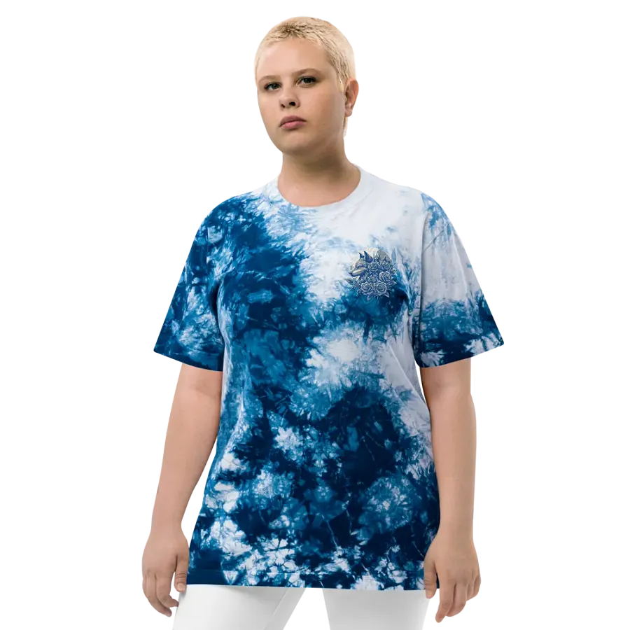 Midnight Roses Wolf Embroidered Tie-Dye Tee product image (12)