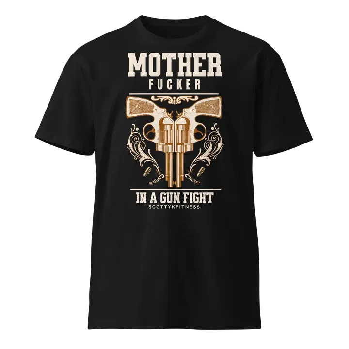 MF in a Gun Fight Unisex Tee product image (1)