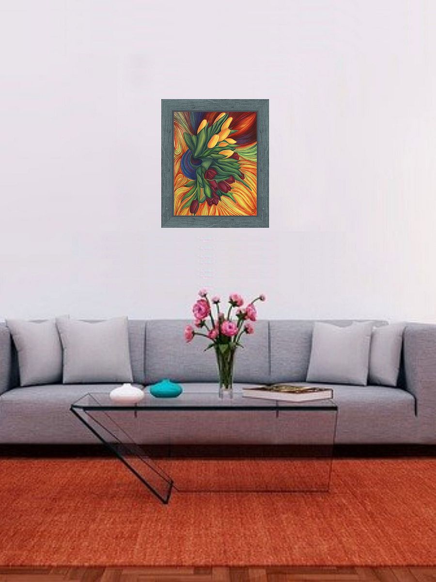 Vibrant Matte Poster Print - Yellow and Purple Tulips product image (6)