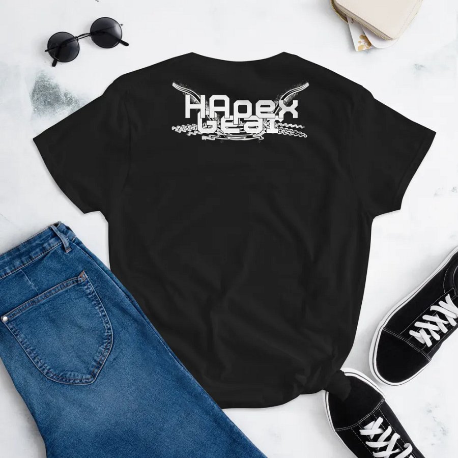 Women's Middleweight T-Shirt - White HApex Gear Black Logo product image (4)