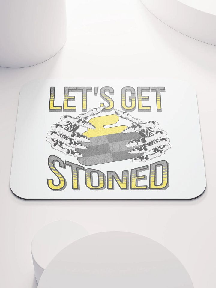 Lets Get Stoned Curling Skeletal Stoner Mouse Pad product image (2)