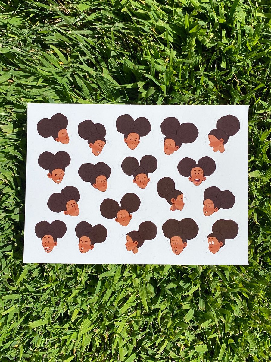 The Many Faces of Janey - STICKER SET product image (2)