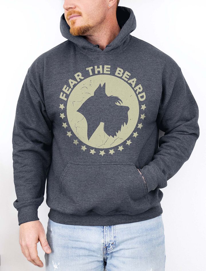 Fear the Beard Schnauzer(Off-White Print) Hooded Sweatshirt | Funny Hoodie for Schnauzer Paw-rents product image (14)