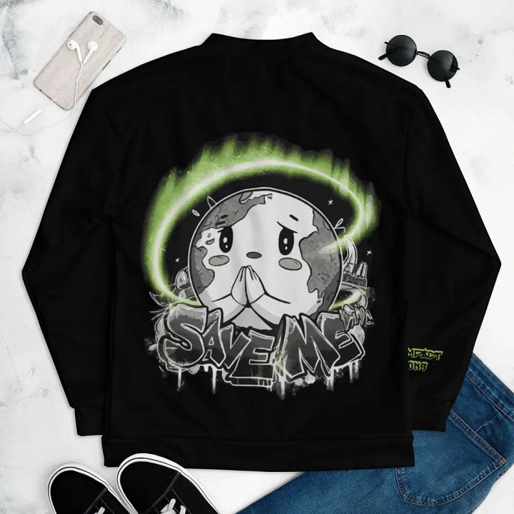 Save Me: A Plea from Planet Earth Bomber Jacket 🌍 product image (1)