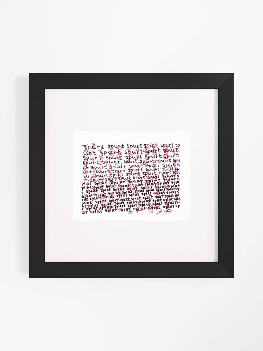 spurt splat Panel Card Print Framed product image (2)