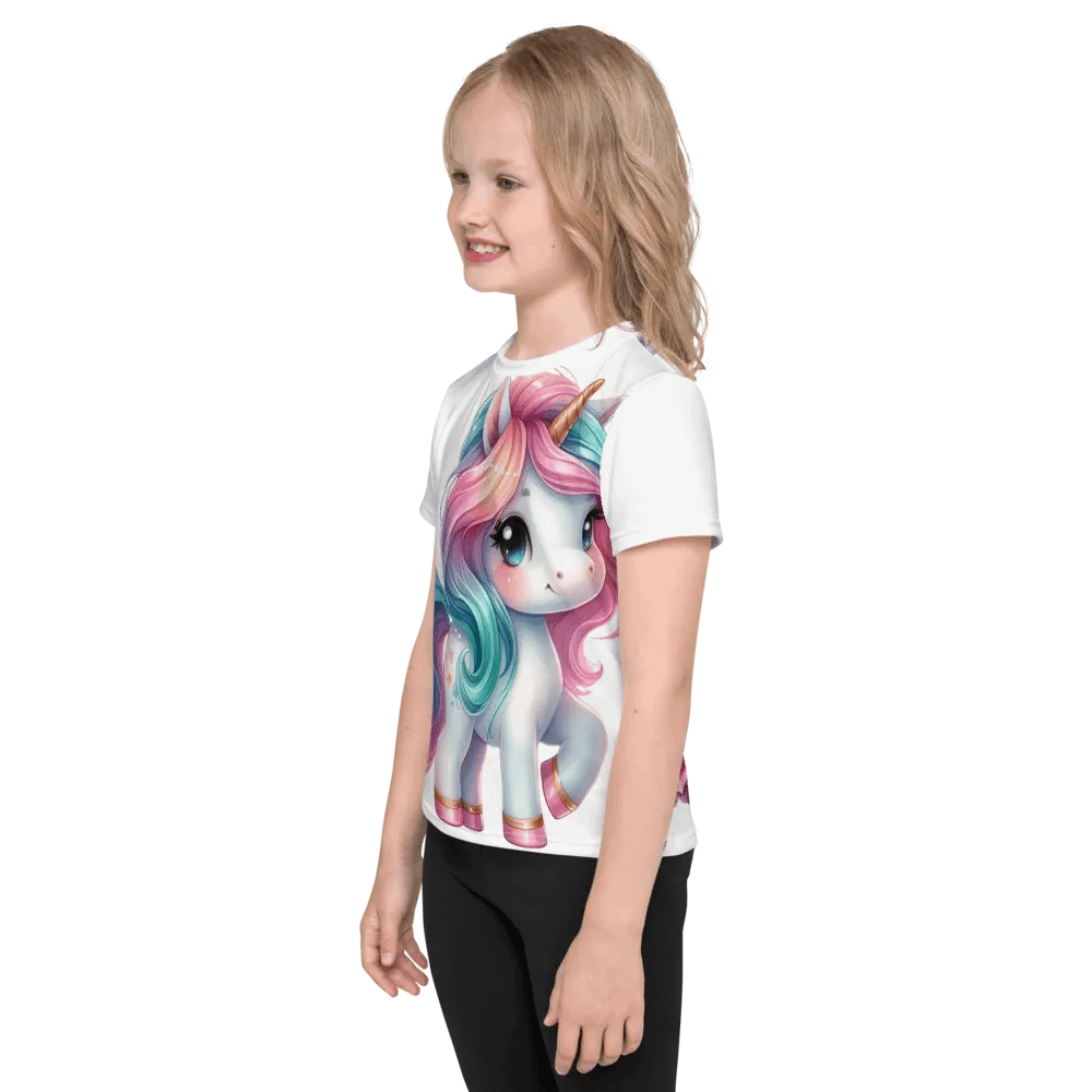 Cute and Big Unicorn with back design Kids T-Shirt product image (5)