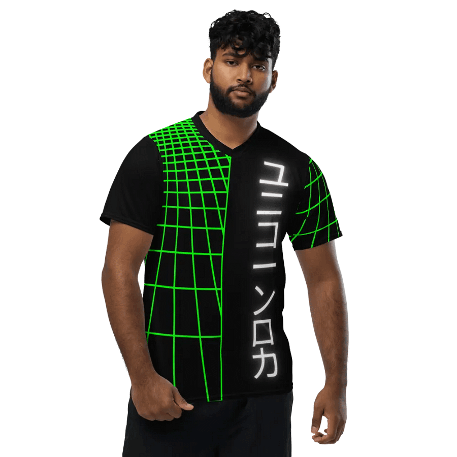 Neon Cyber Grid Unisex Jersey product image (11)