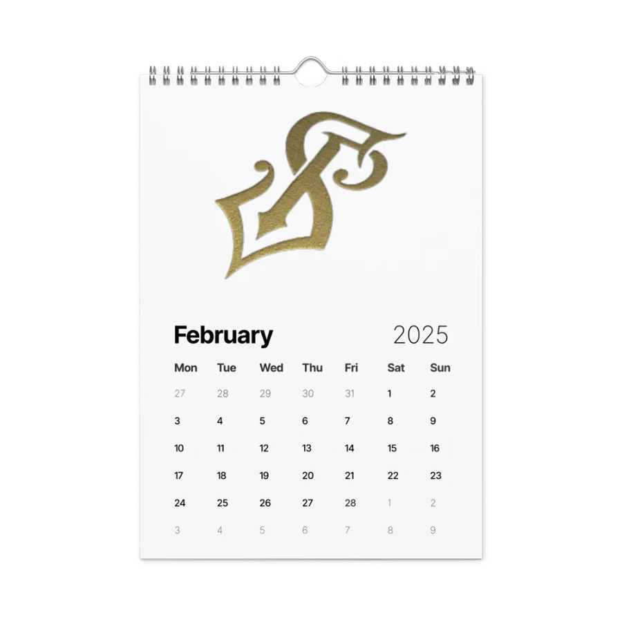 Golden Ornamental R 2025 Wall Calendar product image (5)