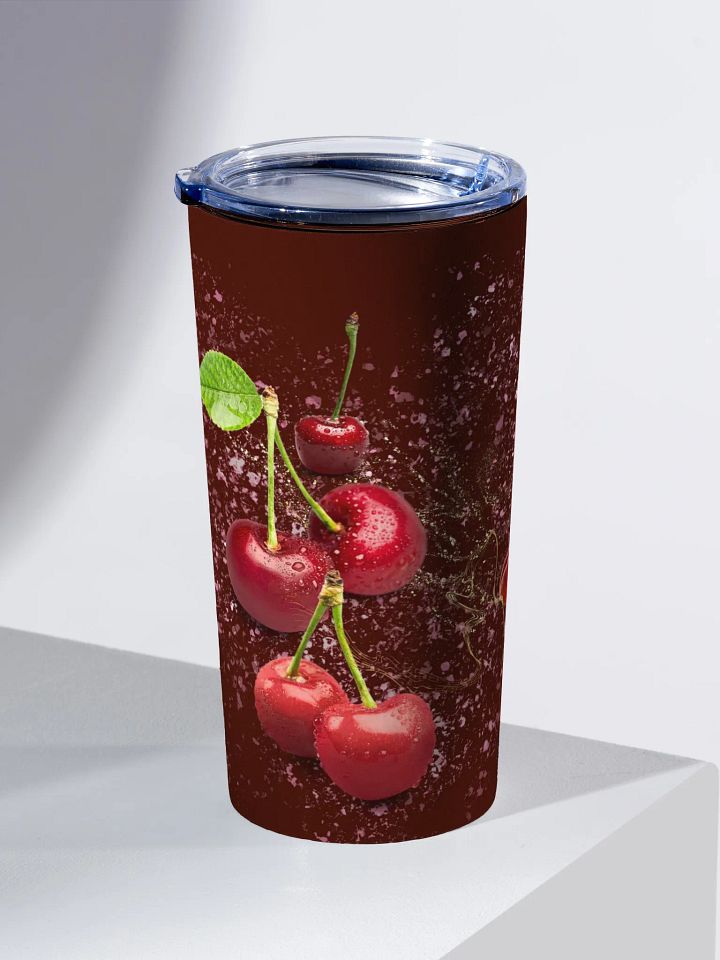 Cherry Sparkle 20oz Stainless Steel Tumbler for trendy ladies girls moms friends colleagues product image (2)