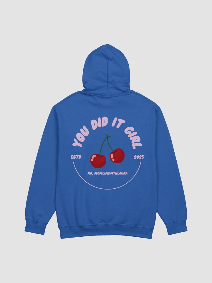 You Did it Girl Cherries Hoodie - Pink/ Royal Blue product image (2)